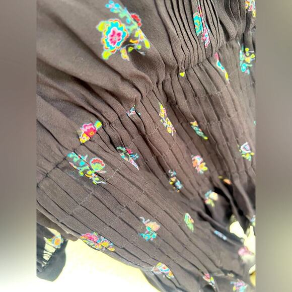 EUC Veronica Beard “Alden” Floral Silk Smocked Waist Dress size 6 - Picture 7 of 7